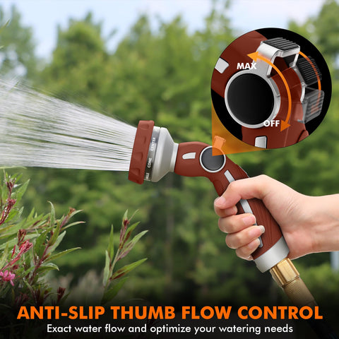 Restmo nine-pattern dial offers versatile spray options for gardening and cleaning.