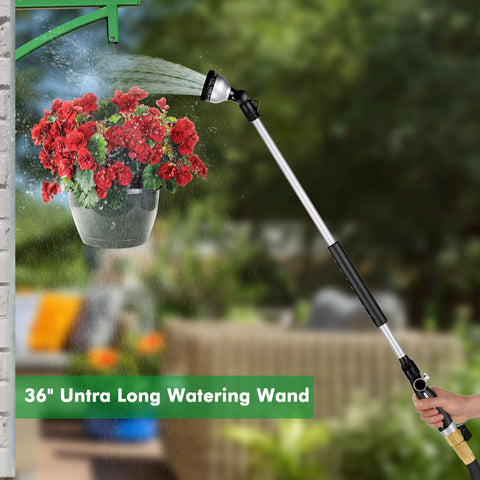 Restmo wand connects to all standard garden hoses.