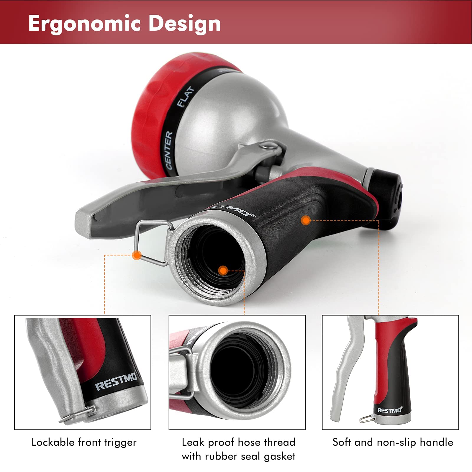 Restmo three-four NH thread connection fits most hoses for a leak-free seal