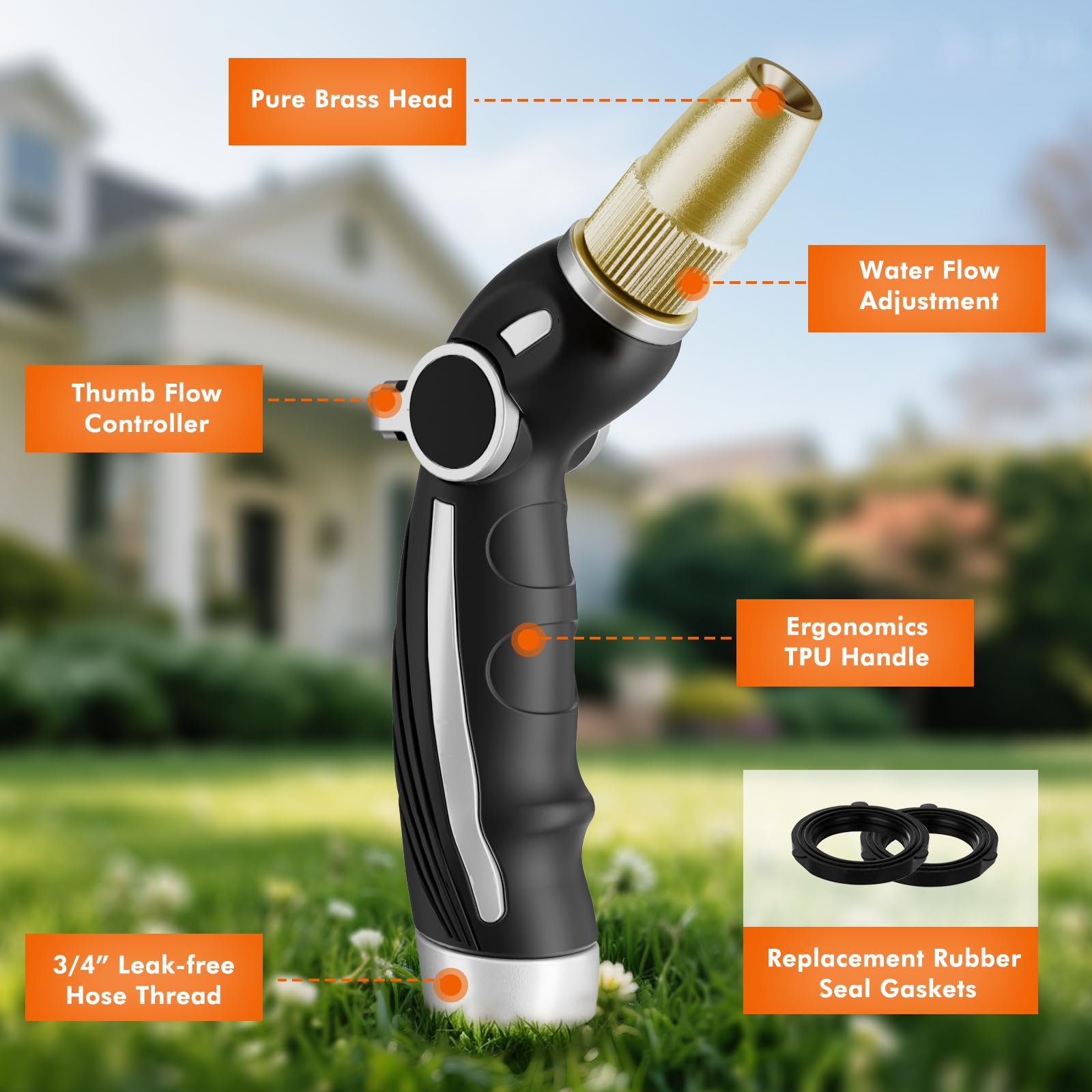RESTMO thumb-control flow sprayer offers easy, precise watering