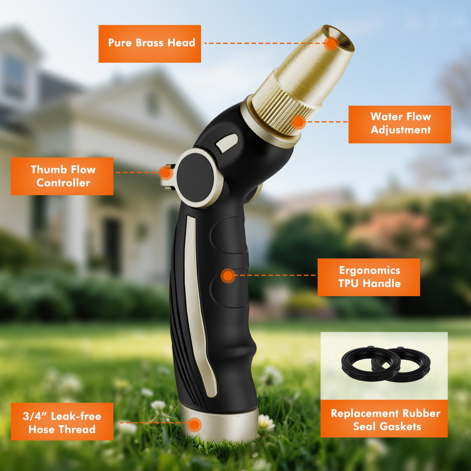 Restmo thumb-control flow enables precise, effortless watering.