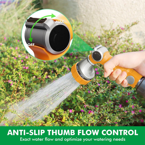 Restmo thumb-control sprayer enables effortless one-finger operation.
