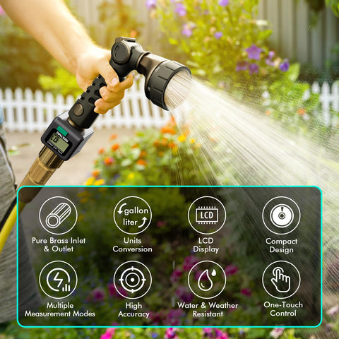 Restmo mode button for switching FLOW, CONSUMPTION, AVERAGE, and TOTAL modes.