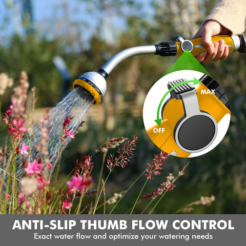 Restmo watering wand ten-pattern dial for versatile watering options.