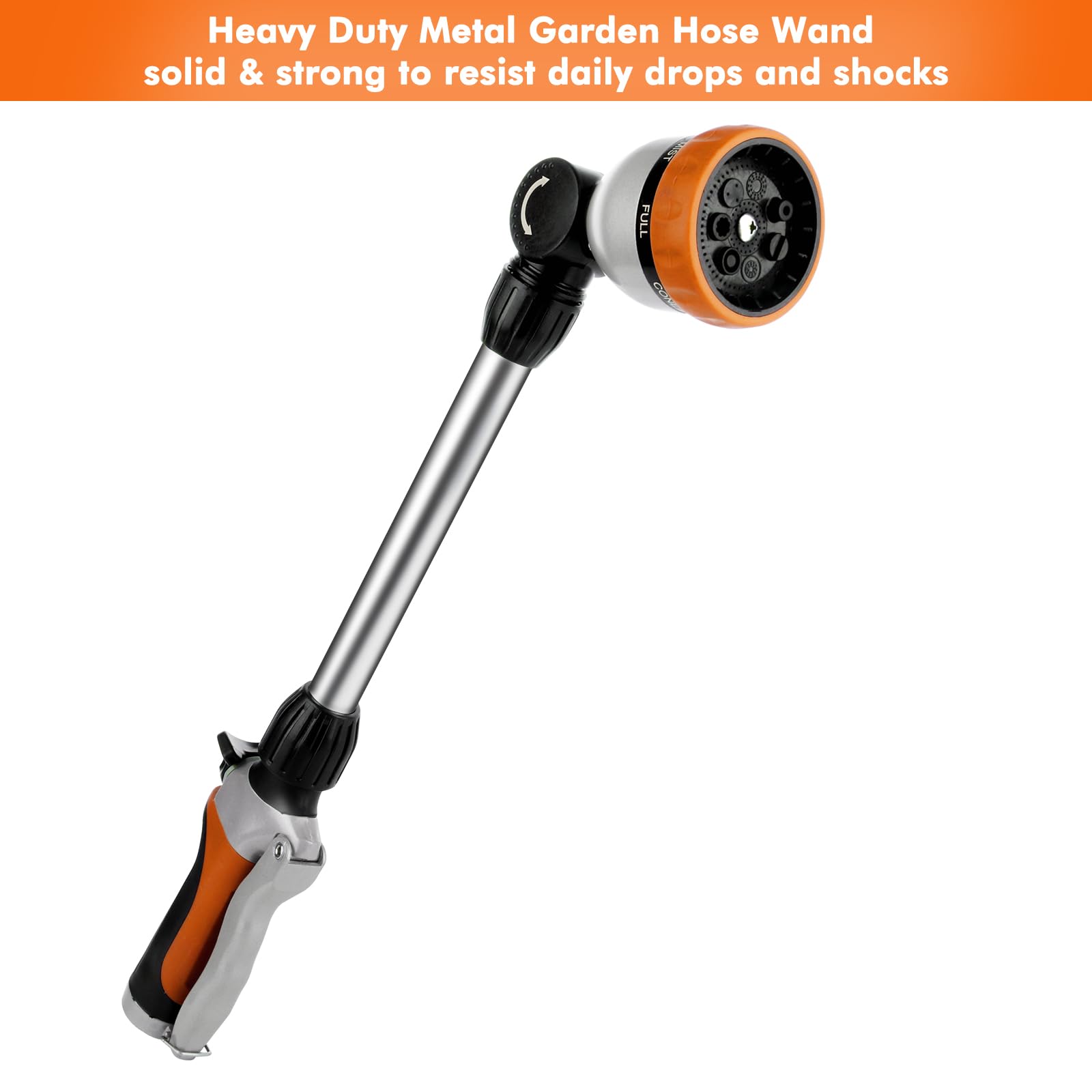 Restmo watering wand 180-degree swivel head enables easy reach to plants