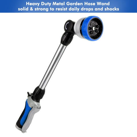Restmo watering wand 180deg swivel head enables easy reach to hard-to-water areas.