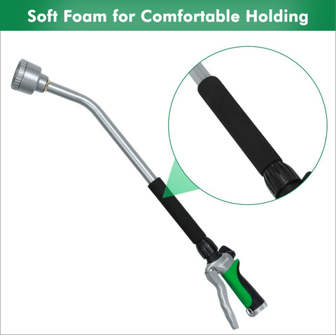 Durable aluminum and zinc core of Restmo wand withstands daily garden use