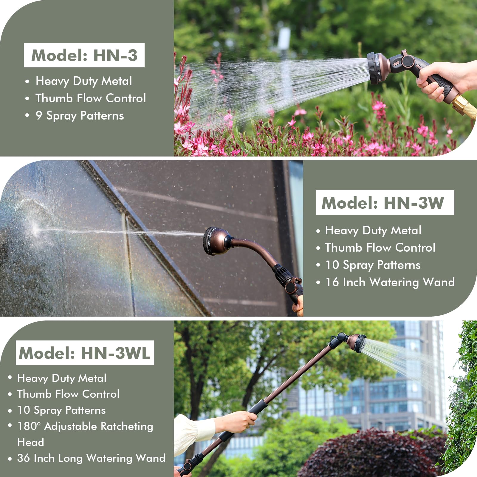 Restmo Watering Wand zinc-alloy body built to resist daily wear