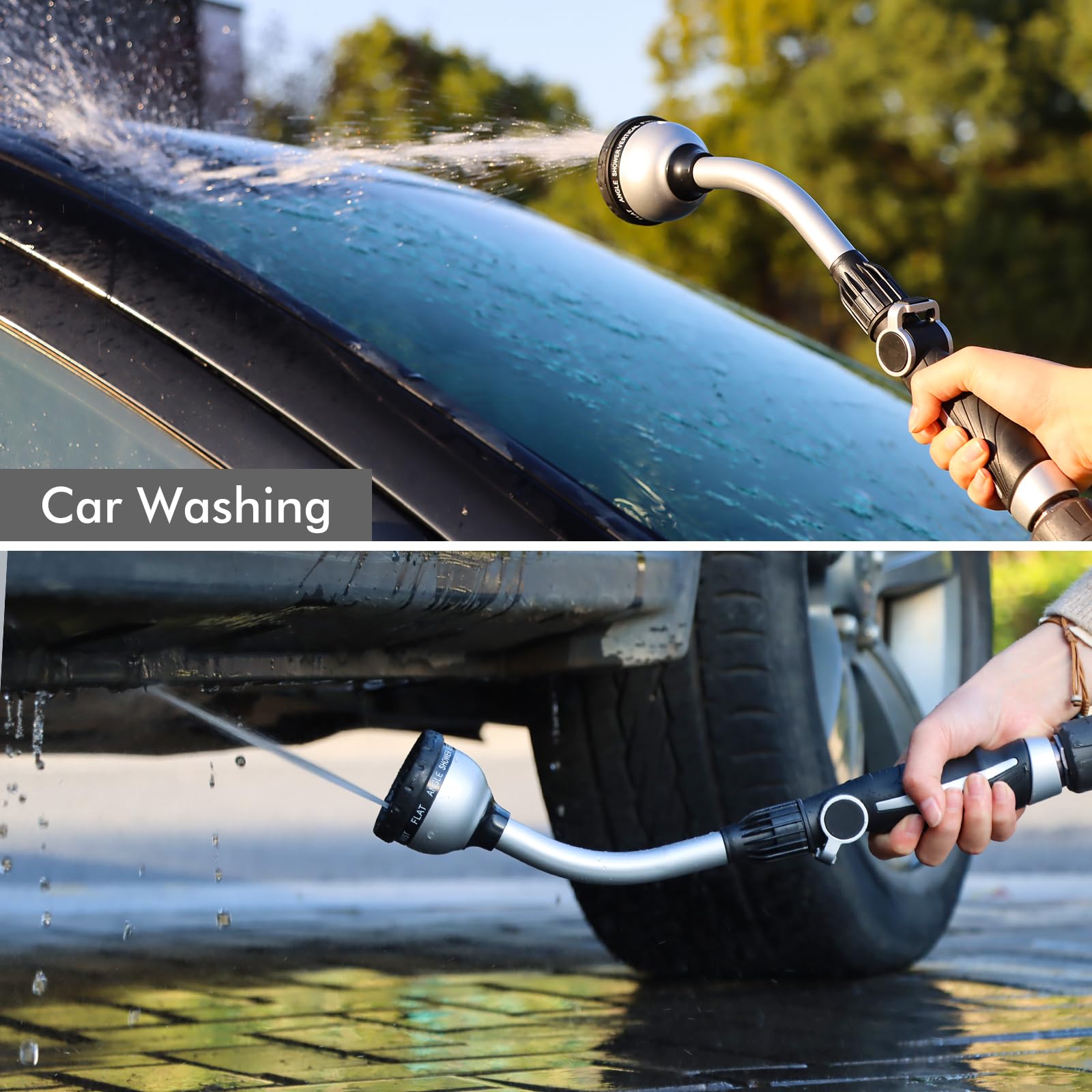 Ergonomic handle provides comfortable grip during long watering sessions