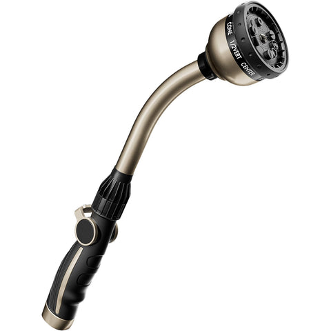 RESTMO watering wand heavy-duty metal 15-inch reach for tall shrubs and baskets