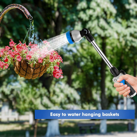 Restmo pistol grip design provides easy control and locking for steady spray.