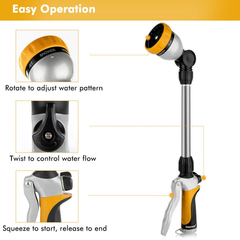 Restmo wand offers seven spray patterns for versatile garden watering