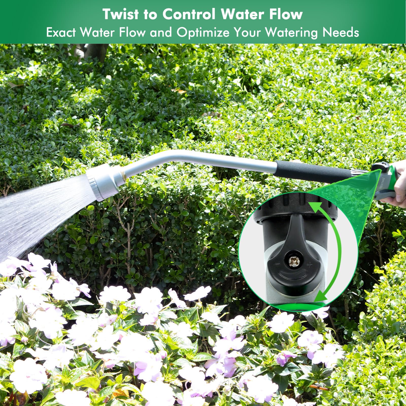 Standard 3-4 ght connector ensures quick, secure hose fit for Restmo wand