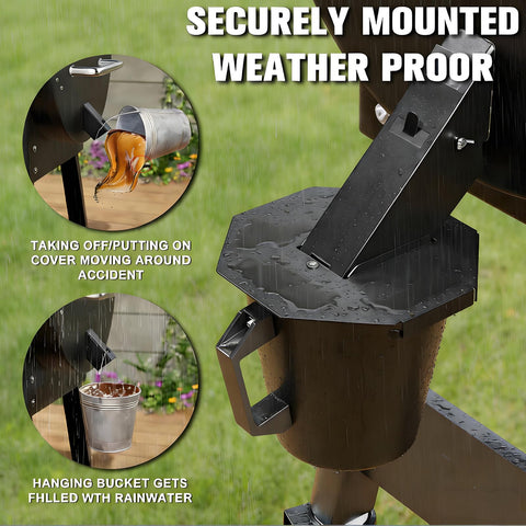 RESTTIME safe grease bucket design protects kids and pets during grilling