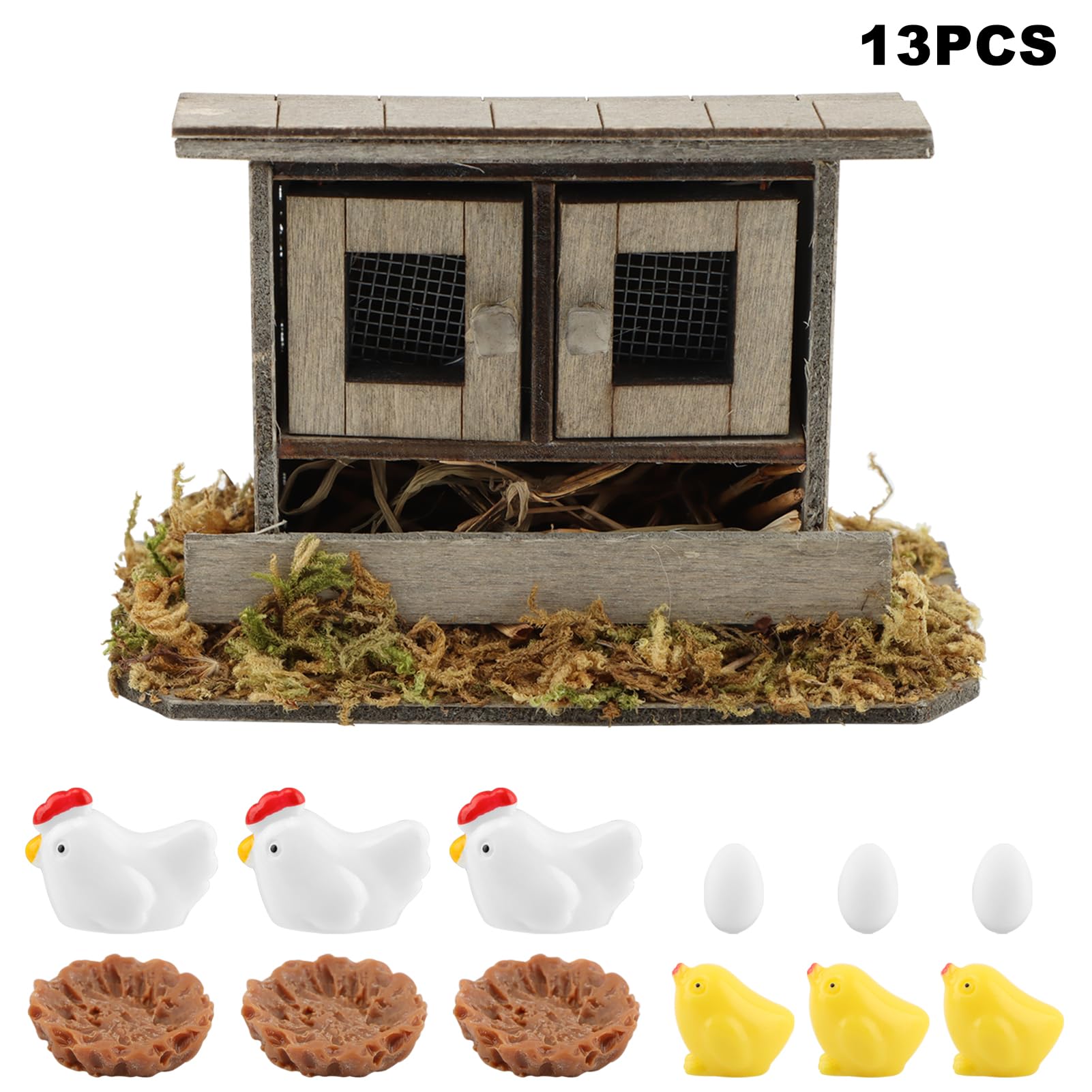 Restynic fairy garden scene showcases a complete micro farm setup
