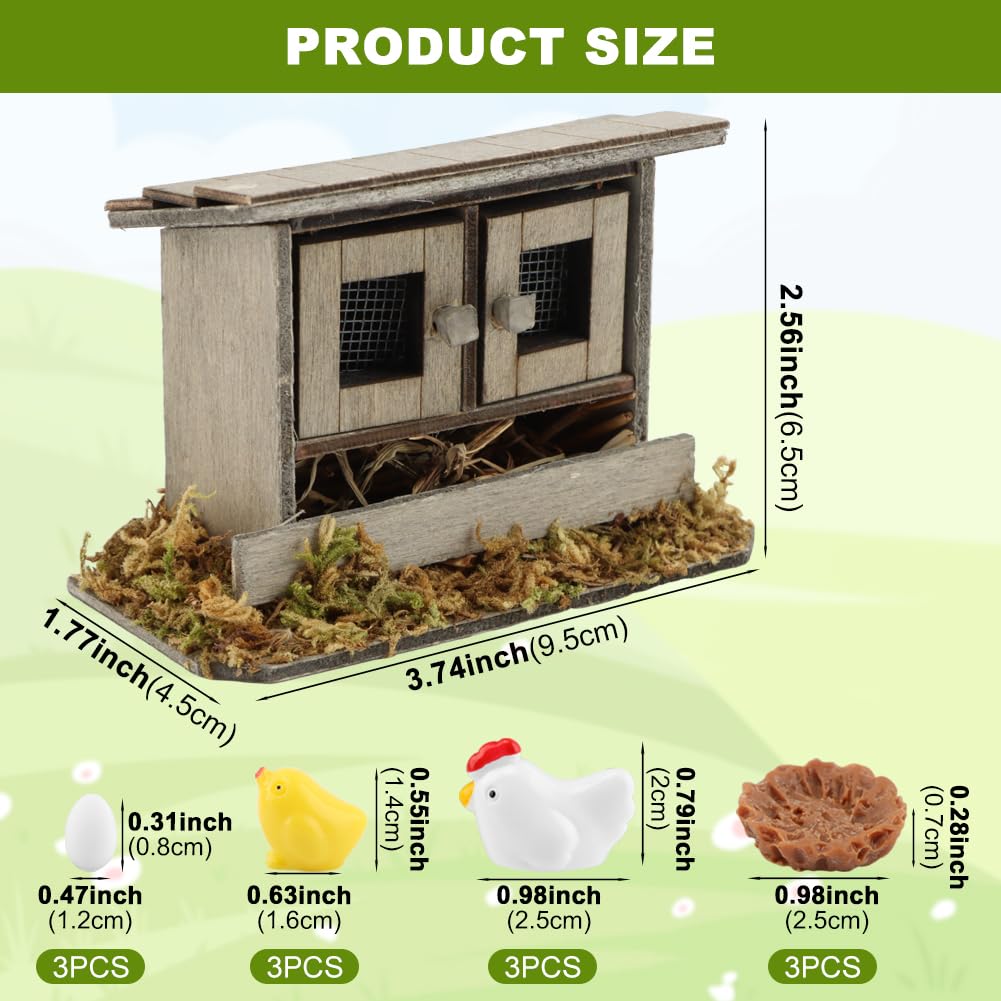 Restynic hens figure with vivid detailing for charming indoor dioramas
