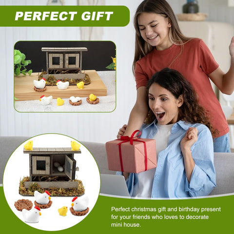 Restynic wooden coop offers rustic texture for display shelves