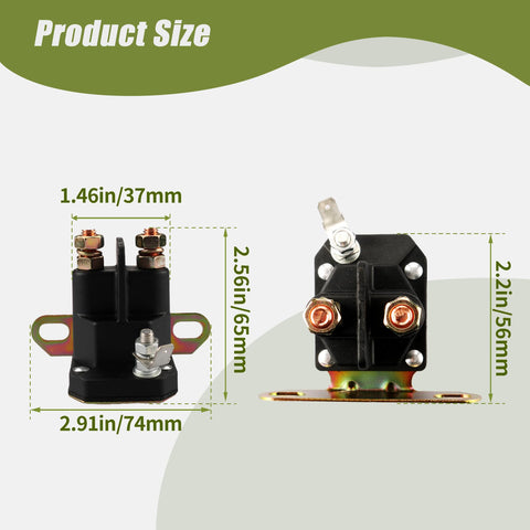Retepif 12V three-terminal solenoid assembly supports reliable starting performance.