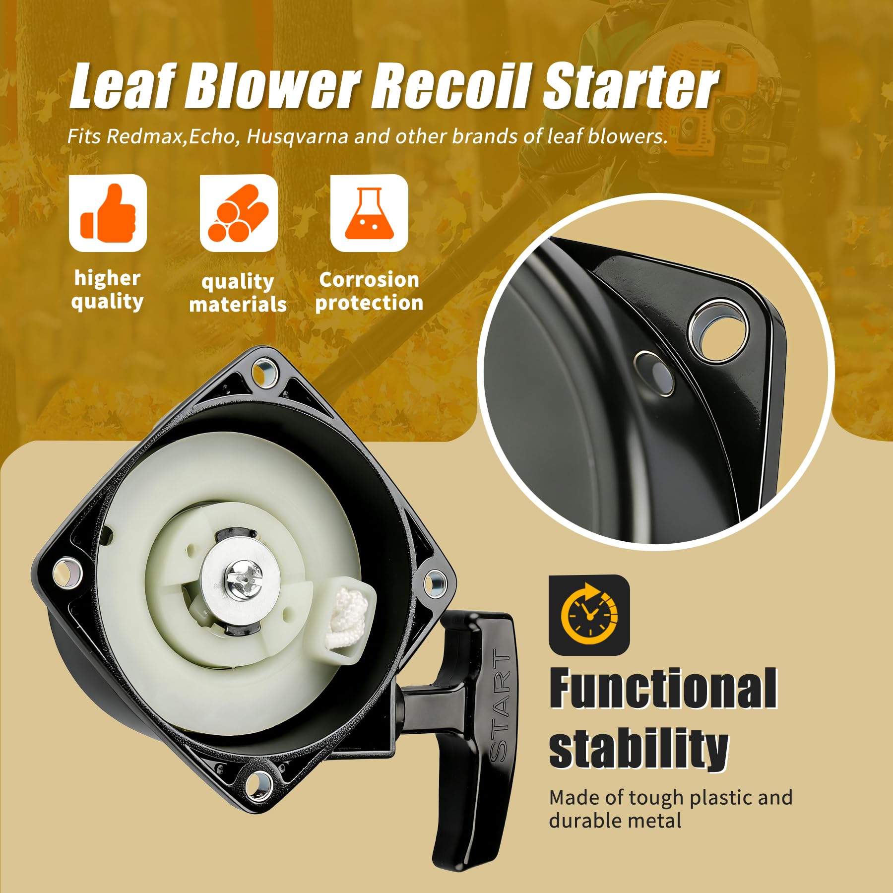 Retepif recoil starter replacement handle with comfortable grip