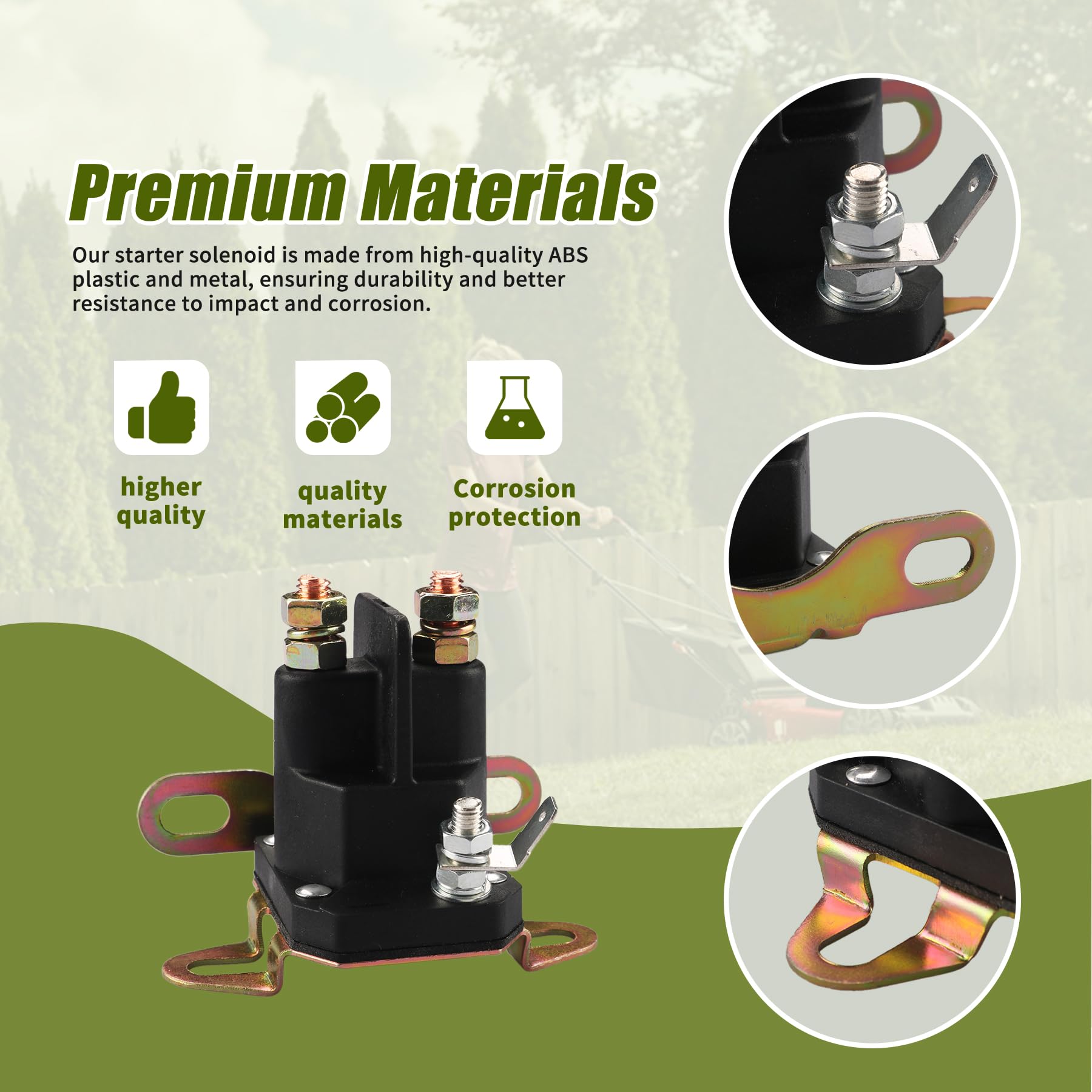 Retepif 12V solenoid with copper studs supports versatile terminal ends.