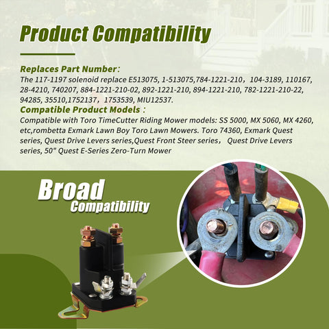 Retepif timecutter-compatible solenoid, fits Toro and Exmark models