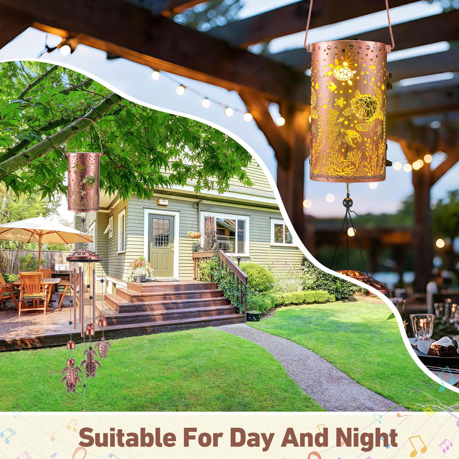 Retisee turtle wind chime suitable for porch or doorway decor