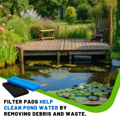Retisee pond filtration in action showing cleaner water for fish and plants
