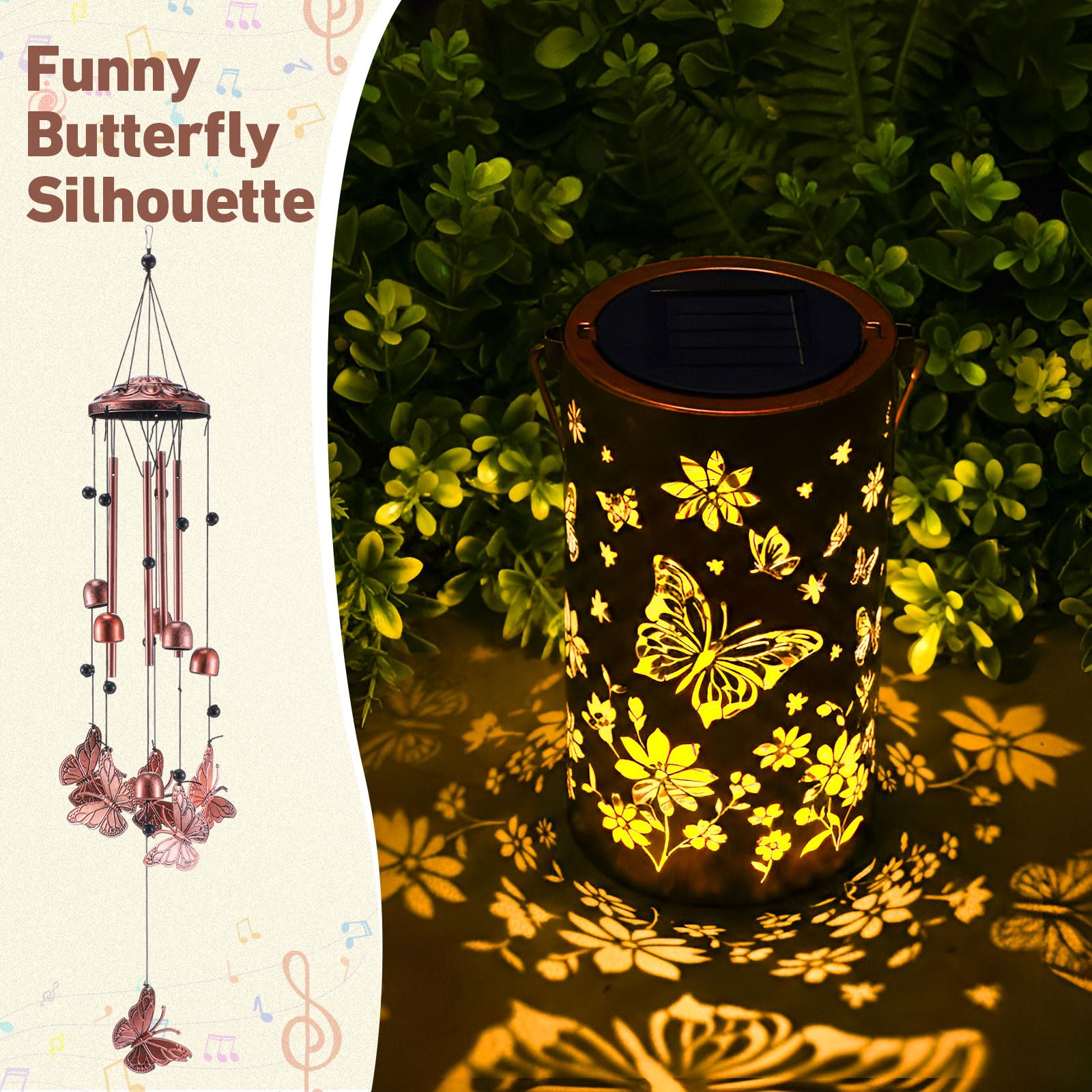 Retisee waterproof butterfly wind chime for reliable outdoor charm in any weather.
