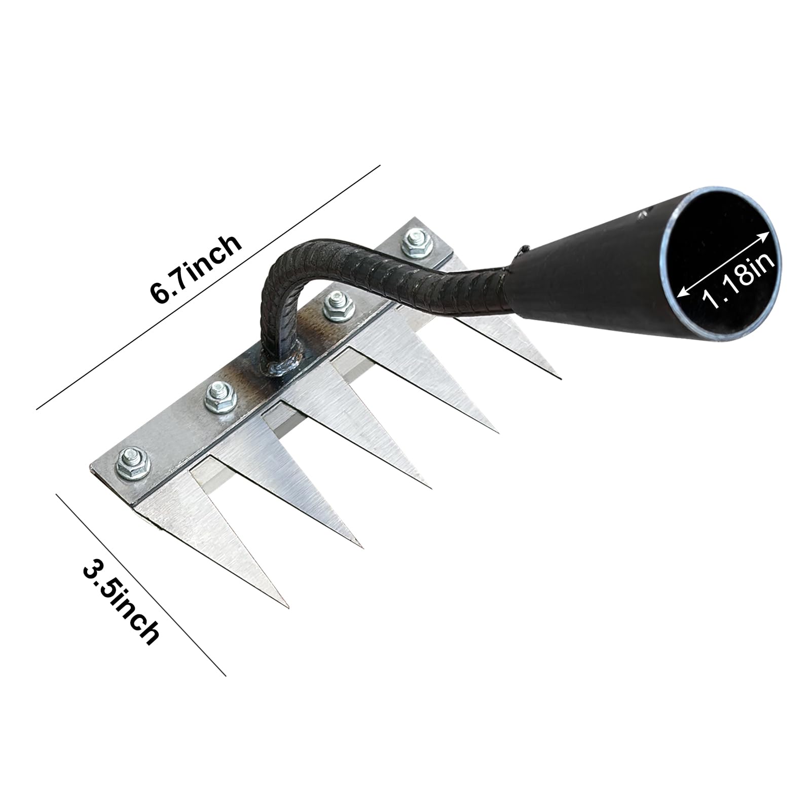 RETOONGKING Ironrake sharp teeth penetrate soil to loosen compacted ground