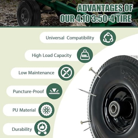 RETOTLA heavy-duty polyurethane tire delivers reliable load handling and puncture resistance.