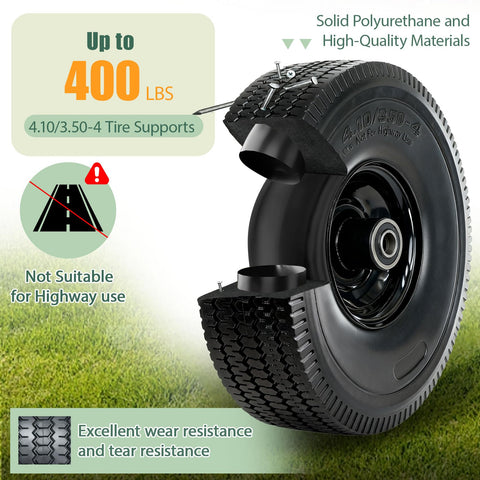 RETOTLA 10-inch tires with non-slip tread provide strong traction on varied surfaces.