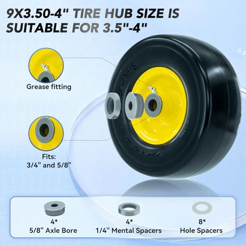 RETOTLA durable solid rubber tire endures varied terrain and weather conditions.