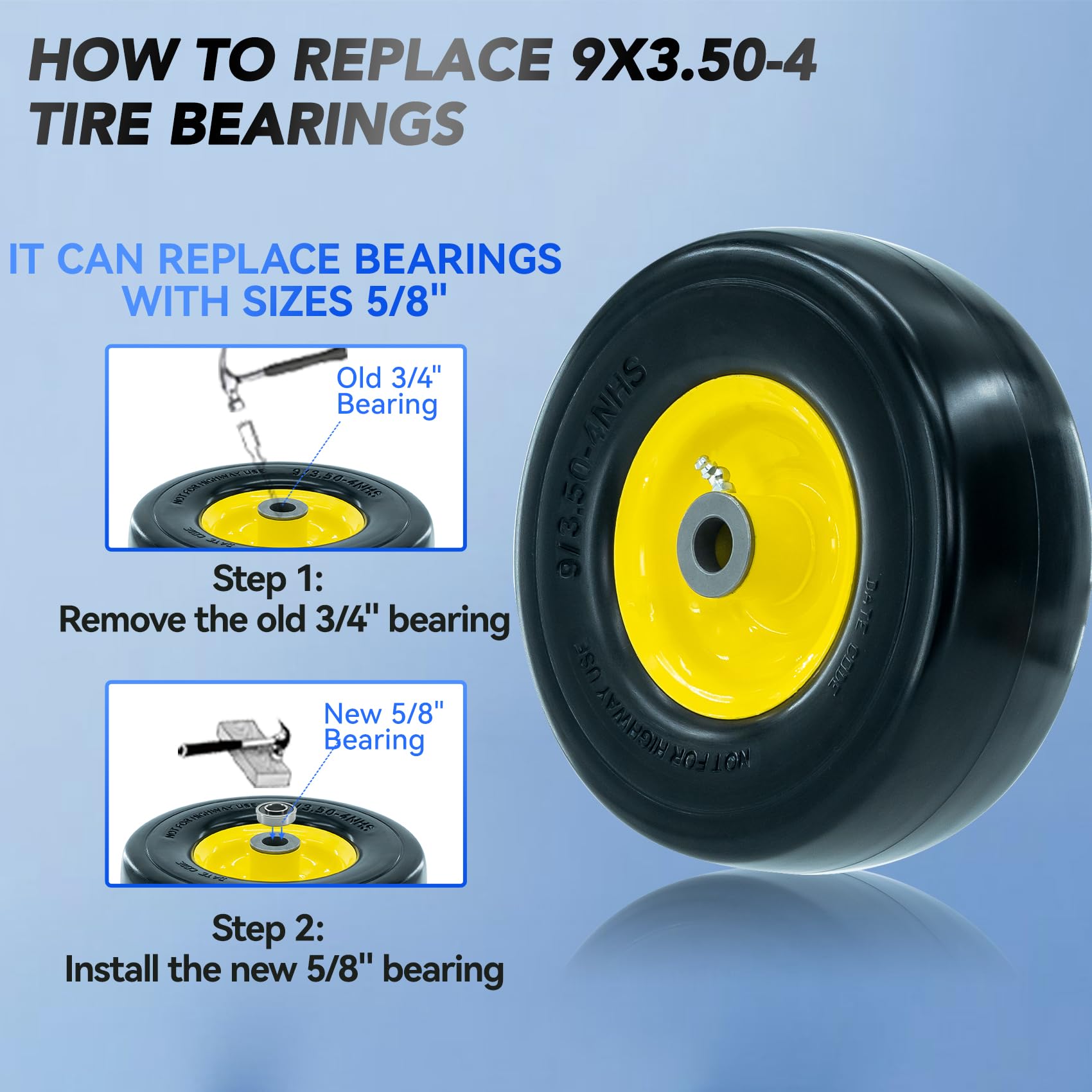 RETOTLA versatile tire for zero-turn mowers and garden carts in all conditions.