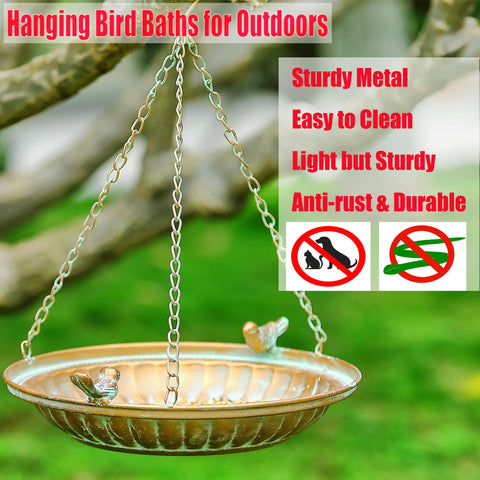 Retrome 16-inch water depth helps birds bathe comfortably in warm weather.
