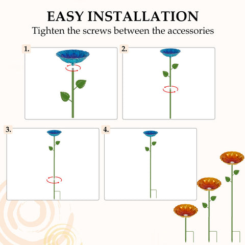Retyion bee watering station colorful garden stake brightens the garden