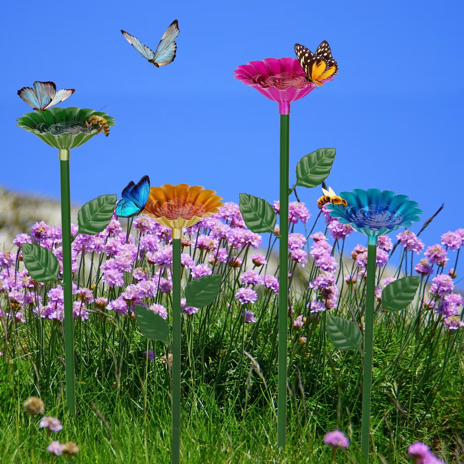Retyion garden decor station enhances outdoor areas for pollinators and charm.