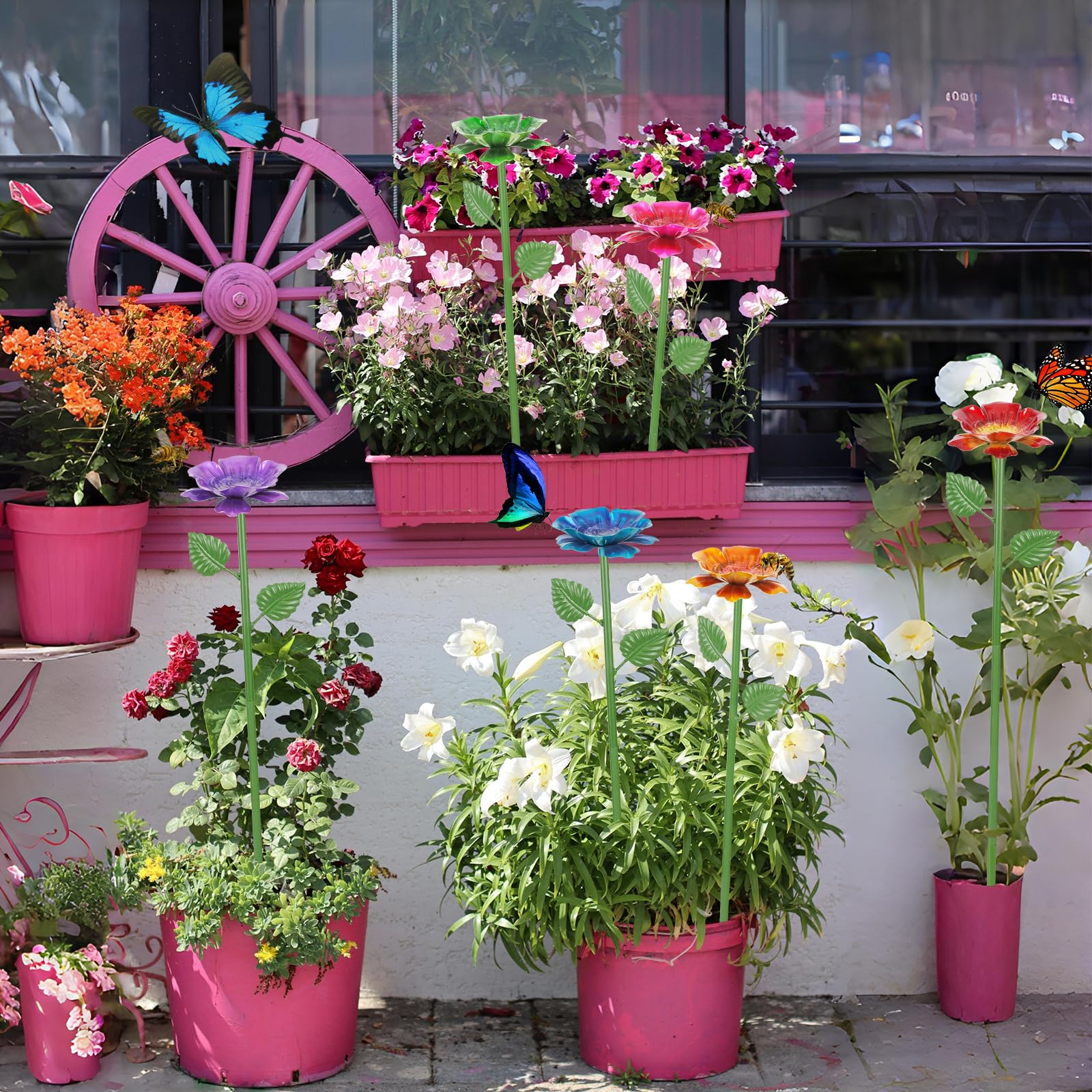 Retyion bee watering station garden decor doubles as outdoor sculpture