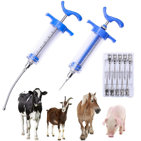 ReuVibk two-pack 30ml livestock syringe for precise dosing in farms.