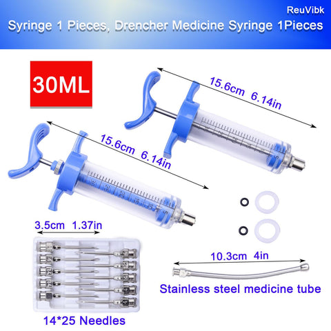 ReuVibk adjustable drench syringe handle enables comfortable grip during use.