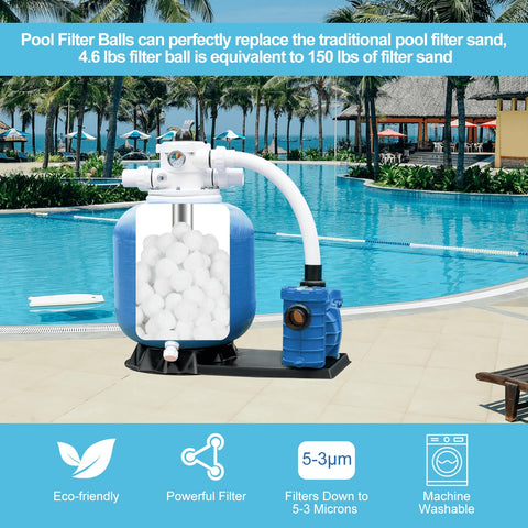REVICOAR polyester mesh bag for easy washing and storage of filter balls