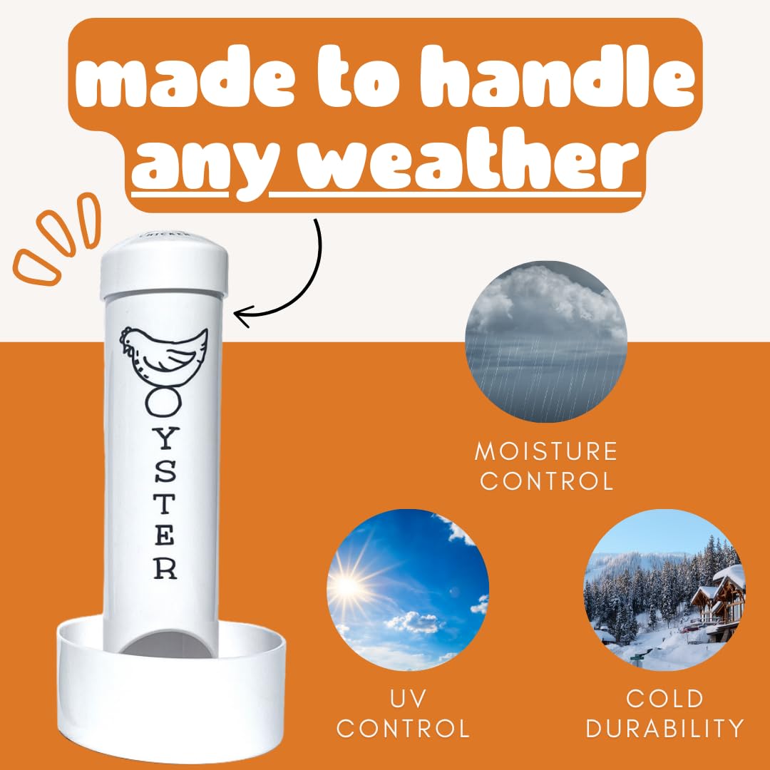 Revolutionary Chicken Oyster Shell Feeder automatic-refill feature saves time.