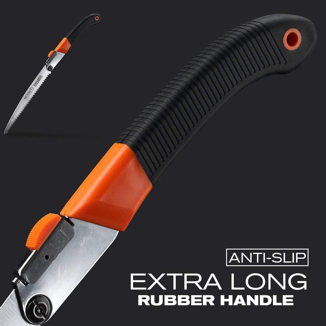 REXBETI folding saw ideal for camping and bushcraft tasks.