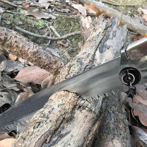 REXBETI folding-saw folding mechanism stores safely when not in use