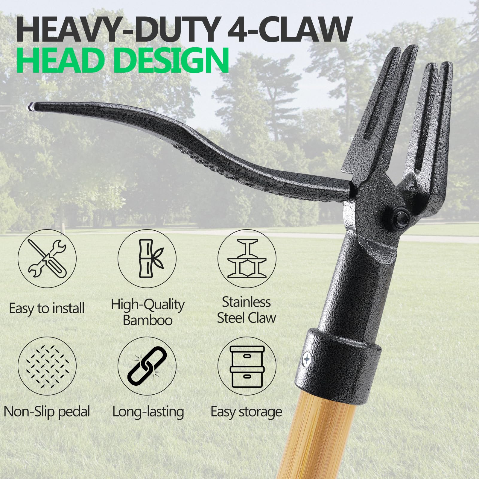 BellaJoyz rust-resistant claws endure regular outdoor use.