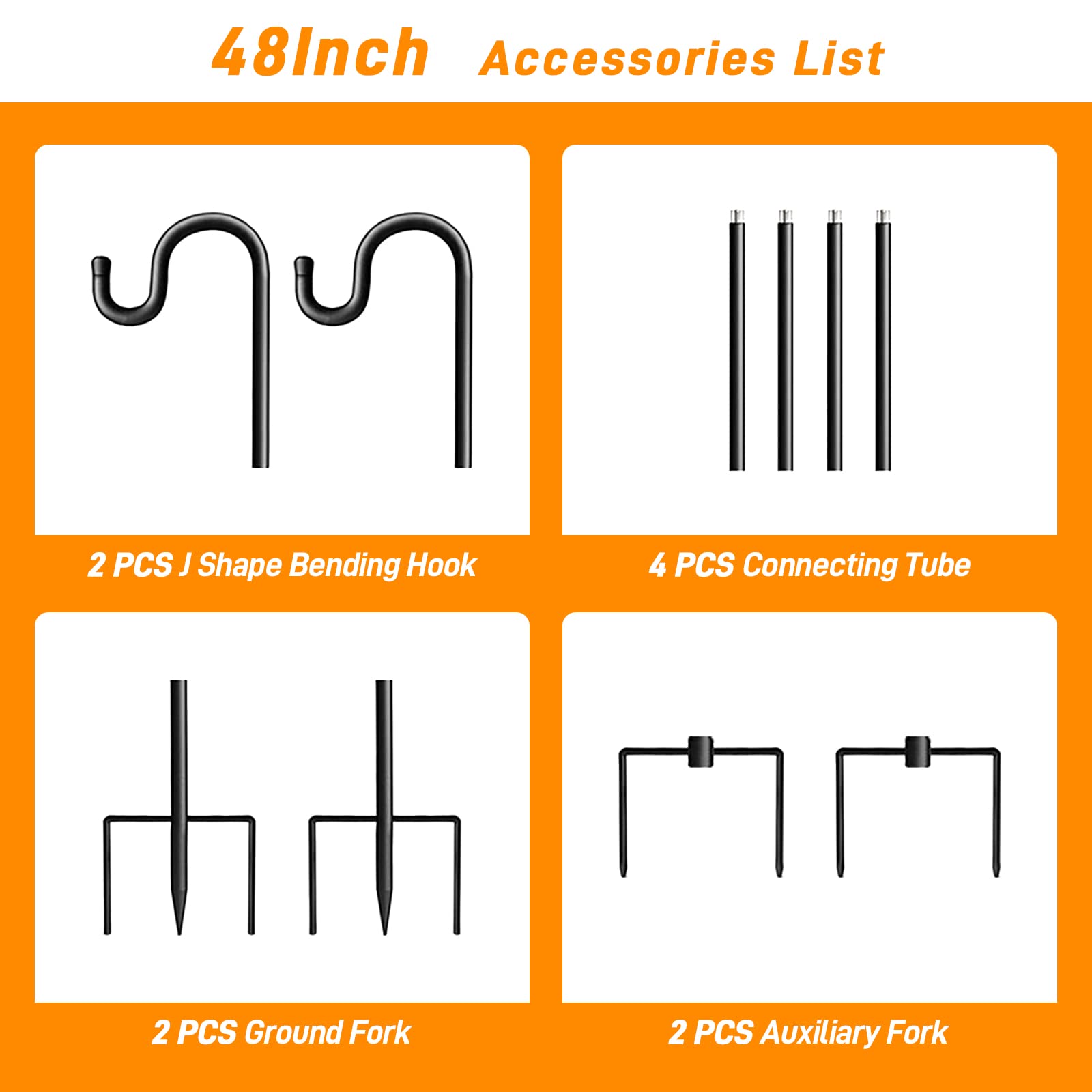 Rexwnadu J-hook detail ensures secure hanging for baskets and lanterns.