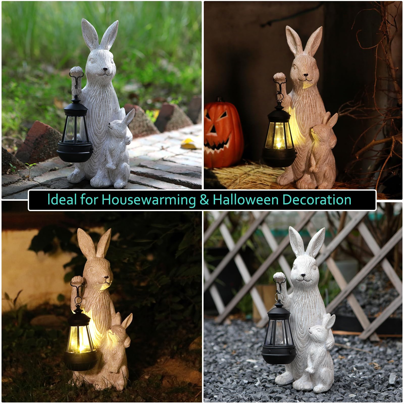 REYISO bunny decor for patio enhances curb appeal and porch display