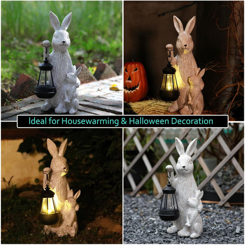 REYISO bunny decor for patio enhances curb appeal and porch display