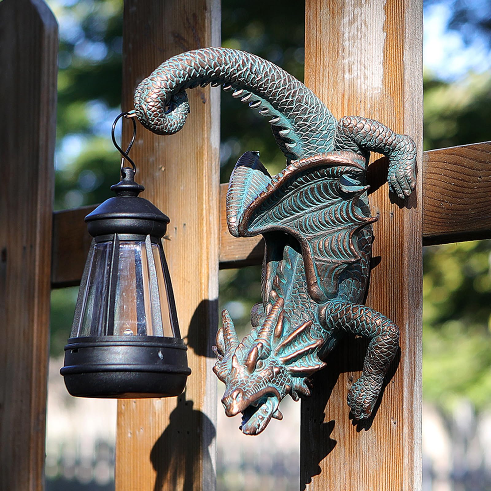 REYISO night-lit dragon garden becomes a whimsical focal point