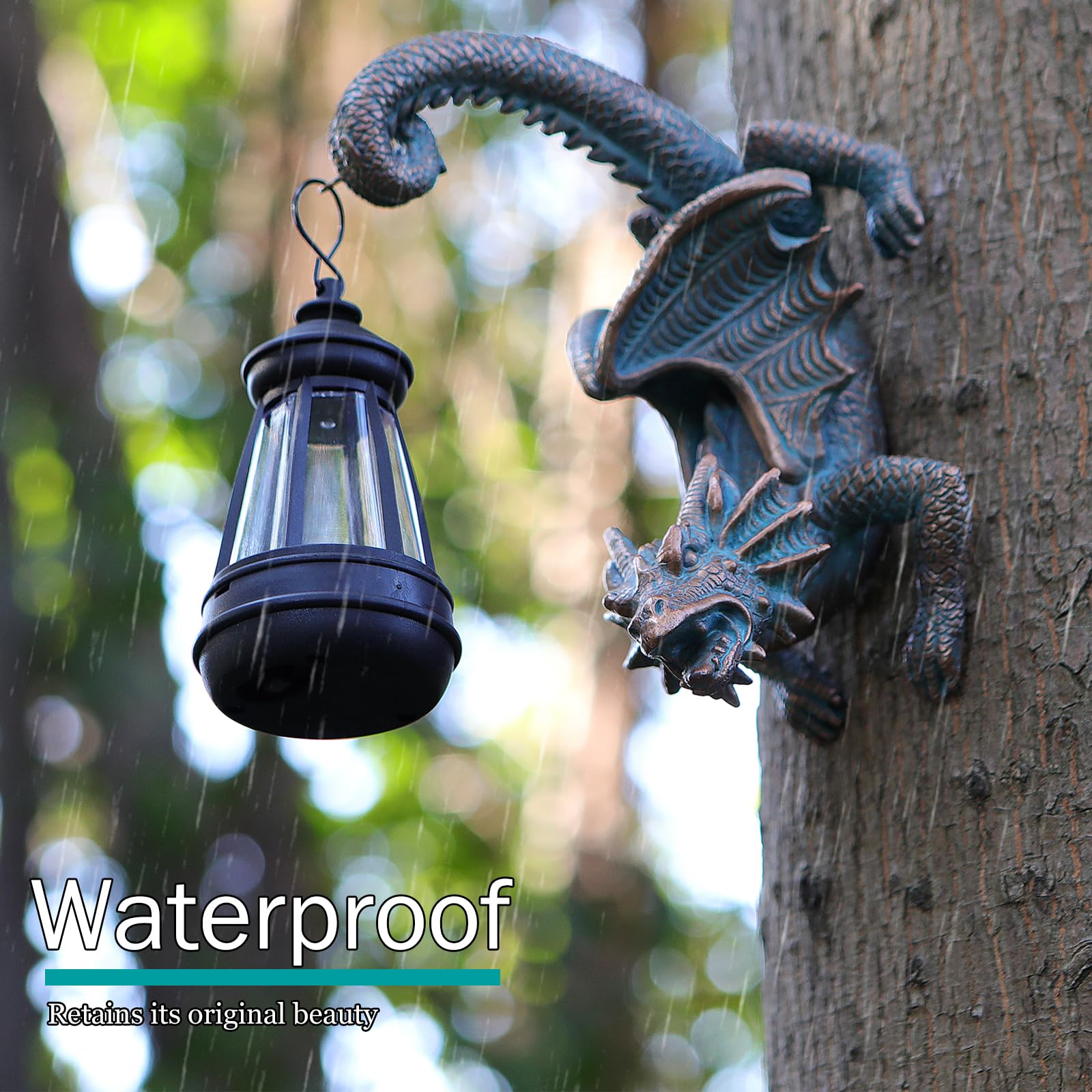 REYISO solar panel dragon powers eco-friendly garden illumination