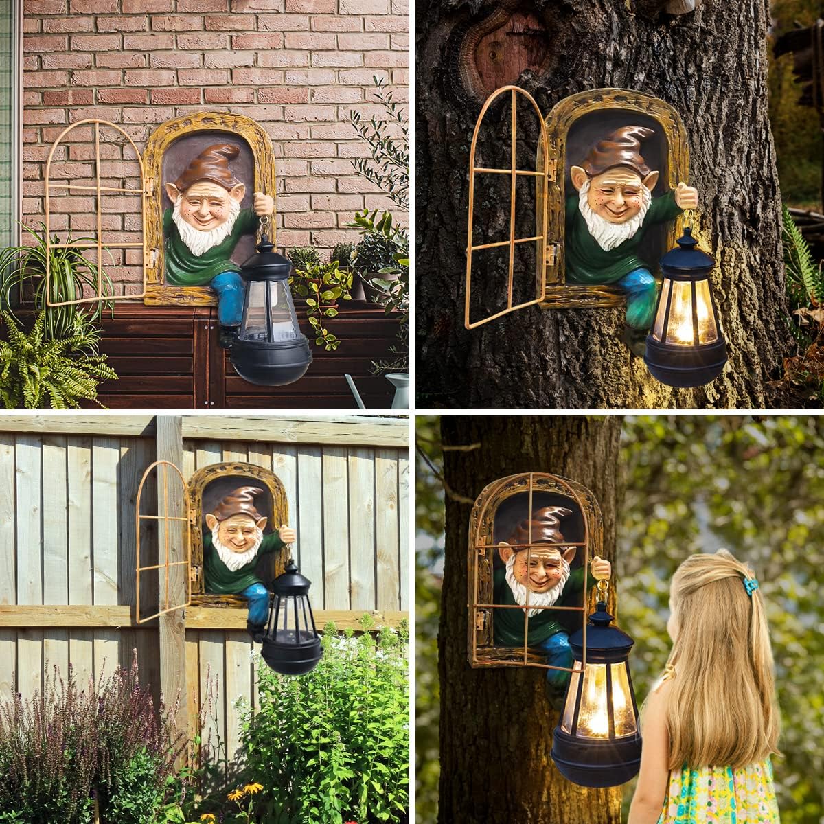 REYISO tree-face sculpture adds playful character to your yard.